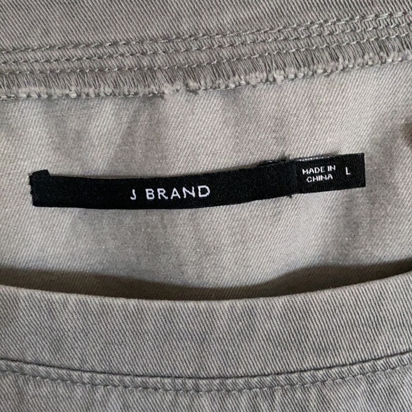 J BRAND THREE-QUARTER SLEEVE WASHED COTTON SHIRT FADED GRAY SZ LARGE - Picture 2 of 5
